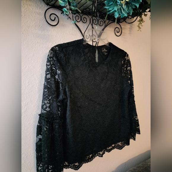 Worthington Tops - Worthington Black lined Blouse with bell sleeves  Size Med